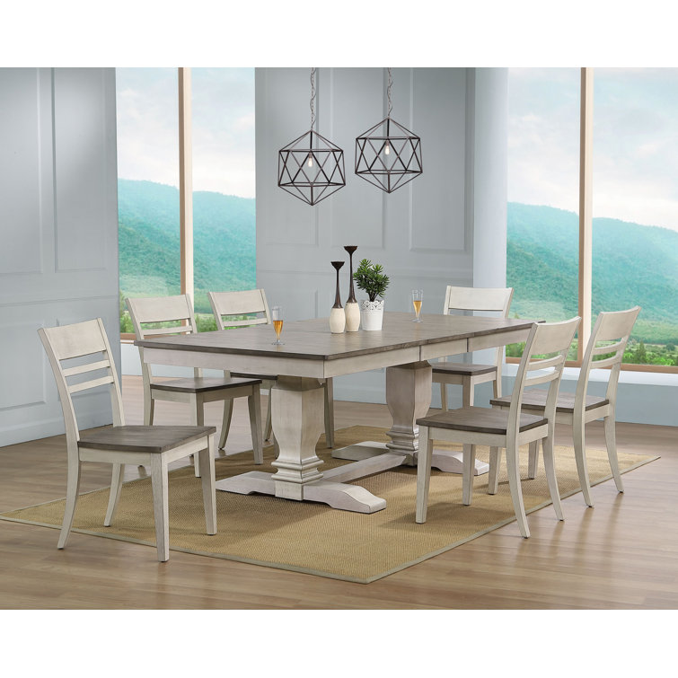 Rosalind Wheeler Pardo Extendable Solid Wood Dining Set & Reviews Wayfair